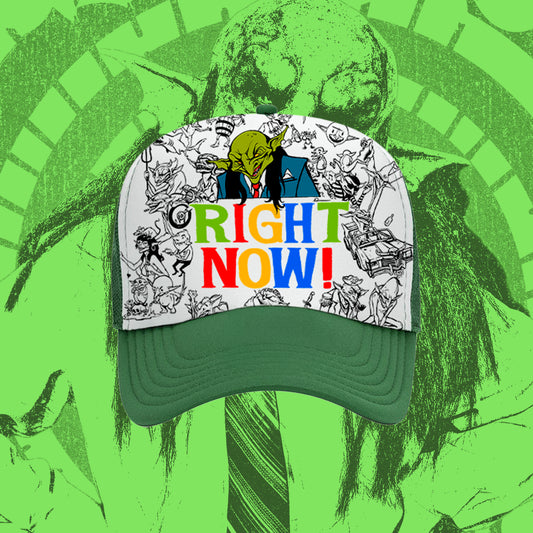 Right Now Trucker Hat - Limited Edition Print by Artist Dr. Knudson