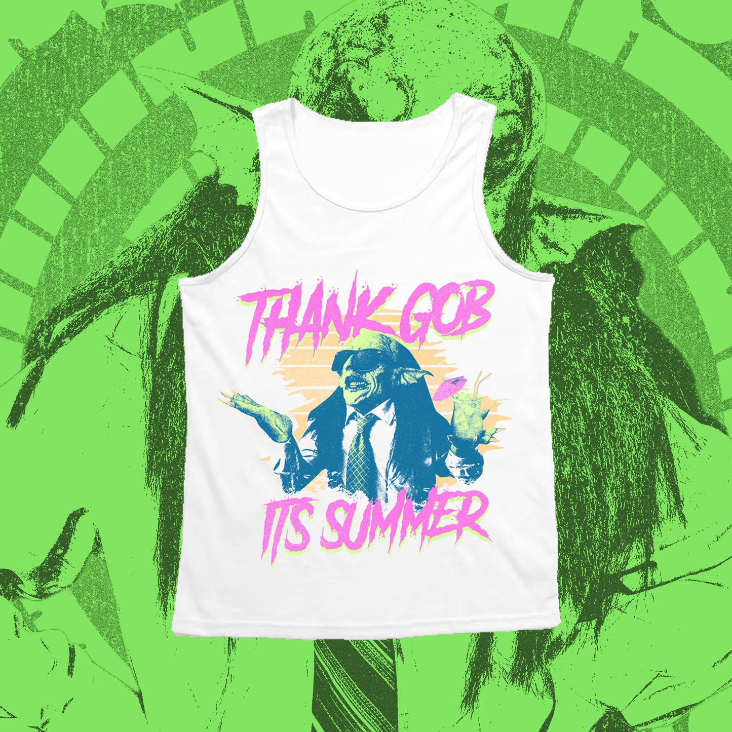 Thank Gob It's Summer Tank - White *Pre-Order*